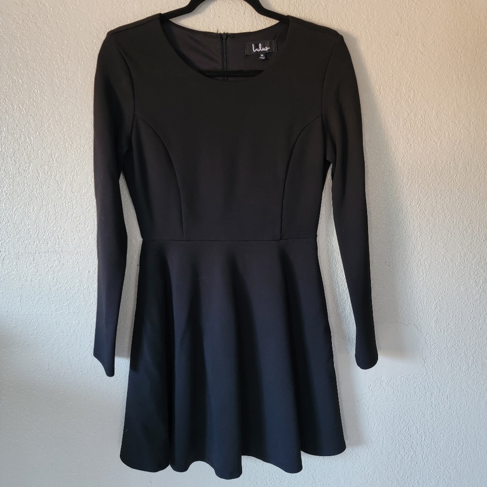 Lulu's Black Long Sleeve Dress